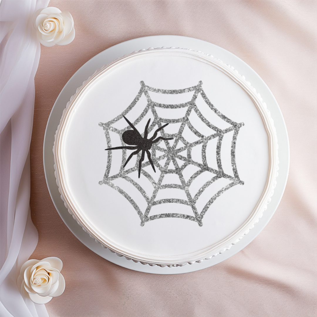 Spiderweb and Spider Cake Charm or Cake Topper