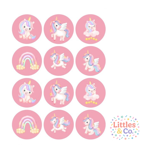 Unicorn Edible Cupcake Toppers