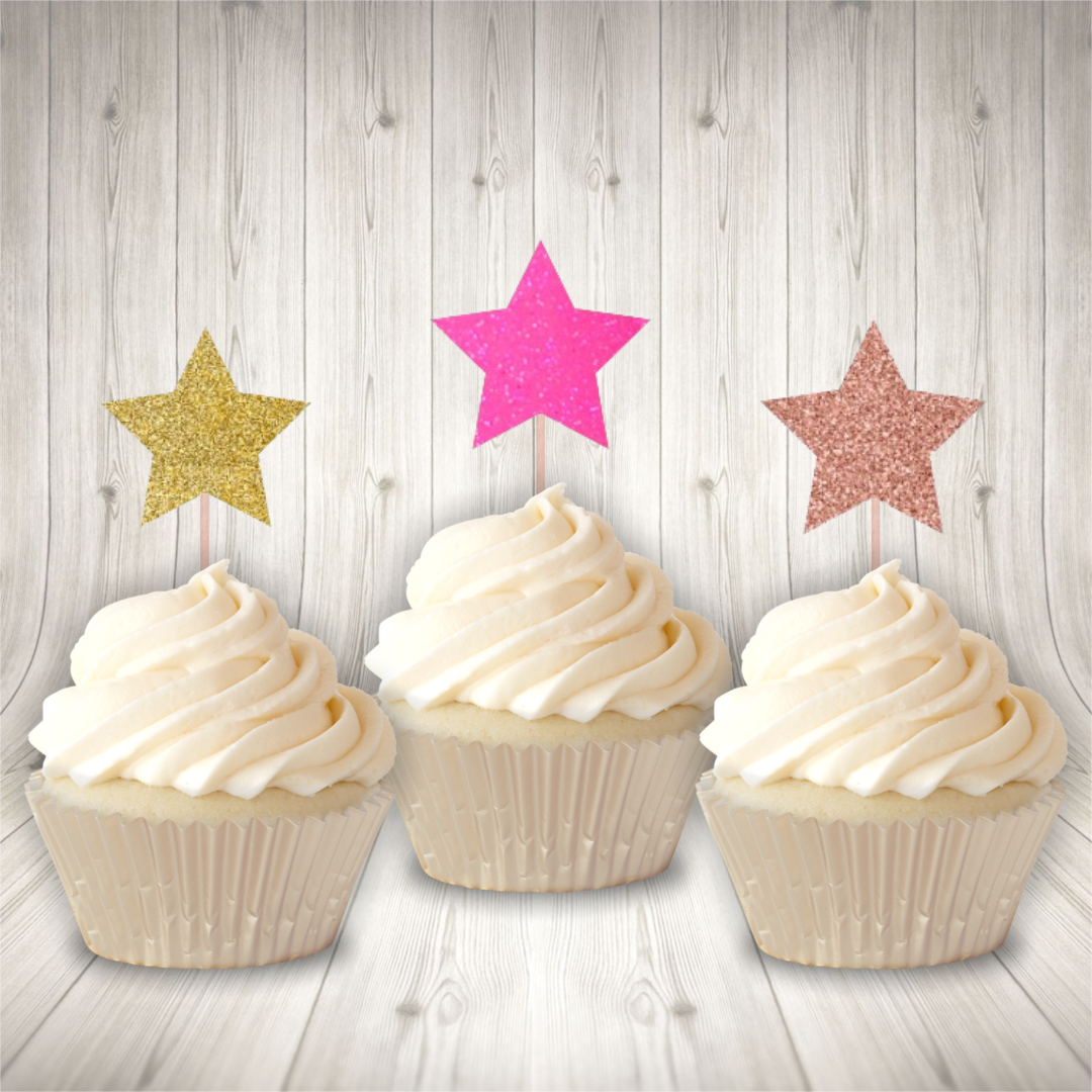 Mini Star Cupcake Toppers