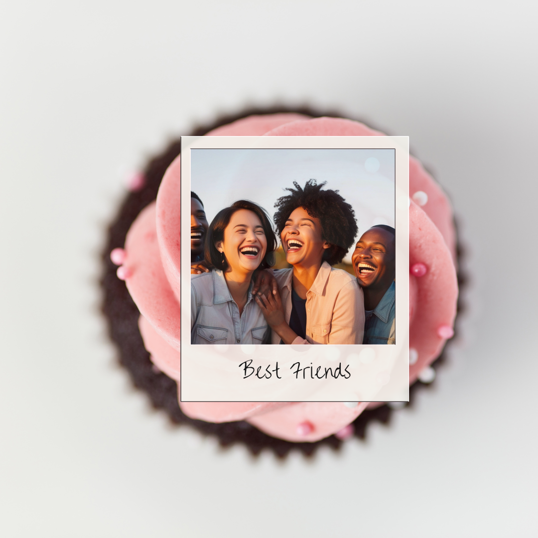 Personalised Polaroid Edible Cupcake Toppers Pre Cut x12