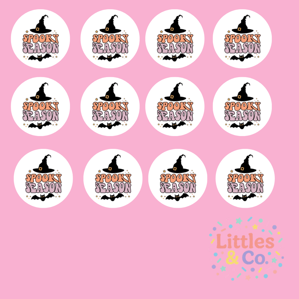 Spooky Season Halloween Cupcake Toppers on Picks