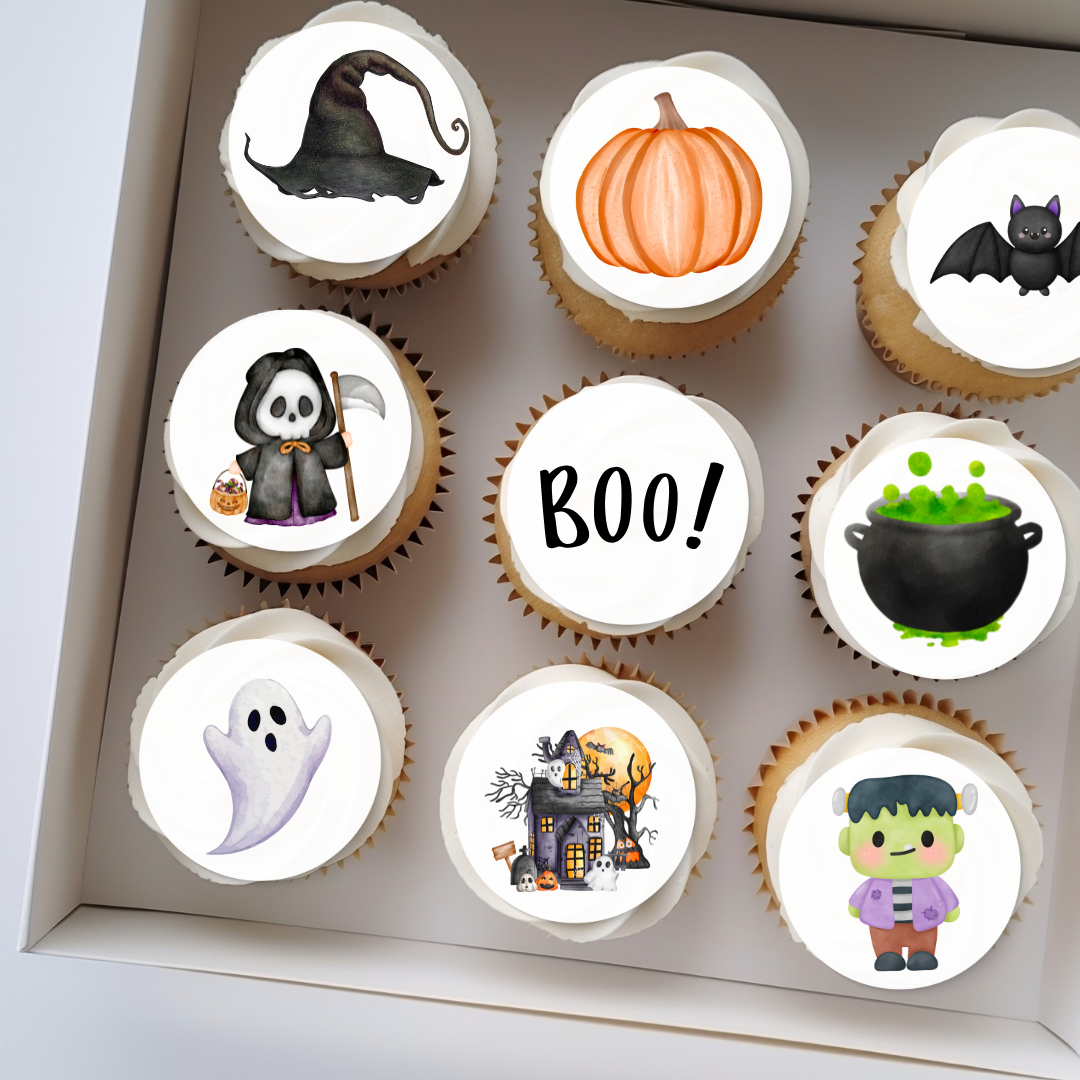 Halloween Edible Cupcake Toppers