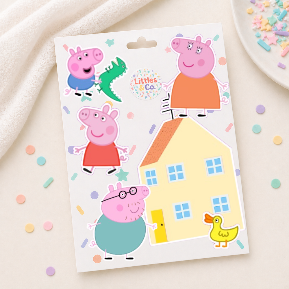 Peppa inspired Cake Topper Set