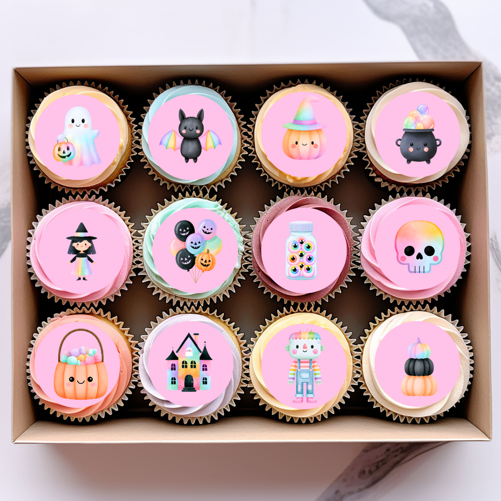 Cute Halloween Edible Cupcake Toppers