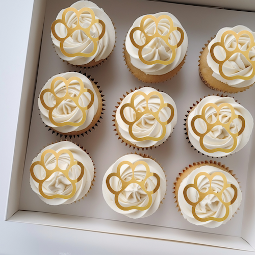 Paw Cupcake Charm Toppers
