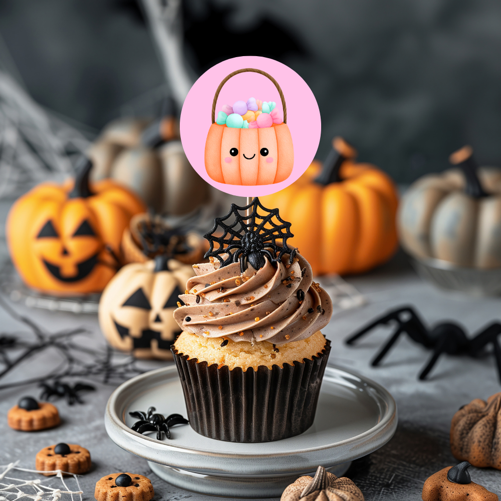 Cute Halloween Cupcake Toppers on Picks