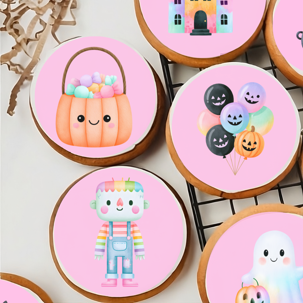 Cute Halloween Edible Cupcake Toppers