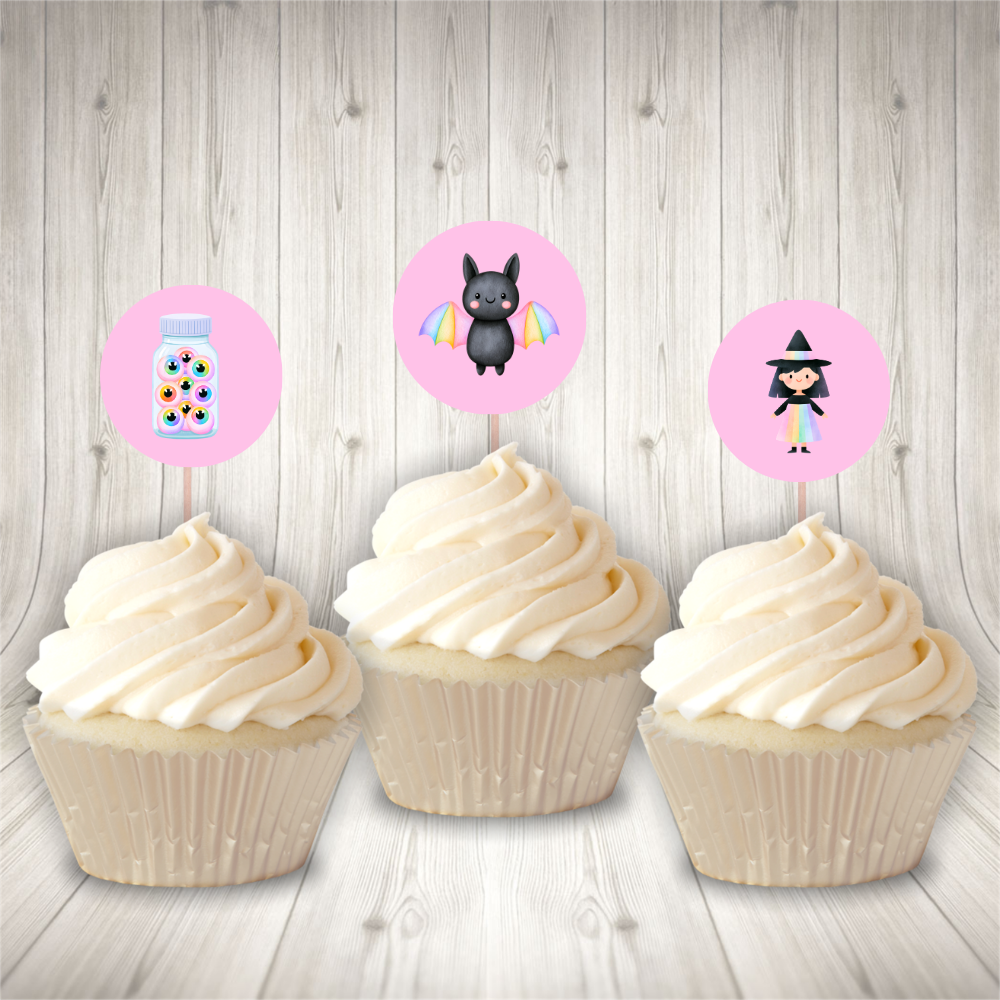 Cute Halloween Cupcake Toppers on Picks