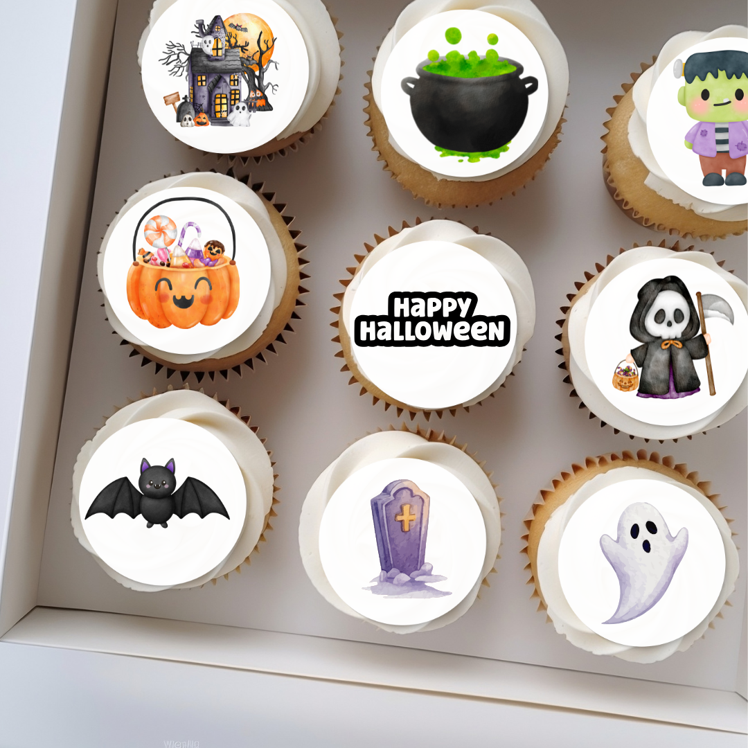 Halloween Edible Cupcake Toppers