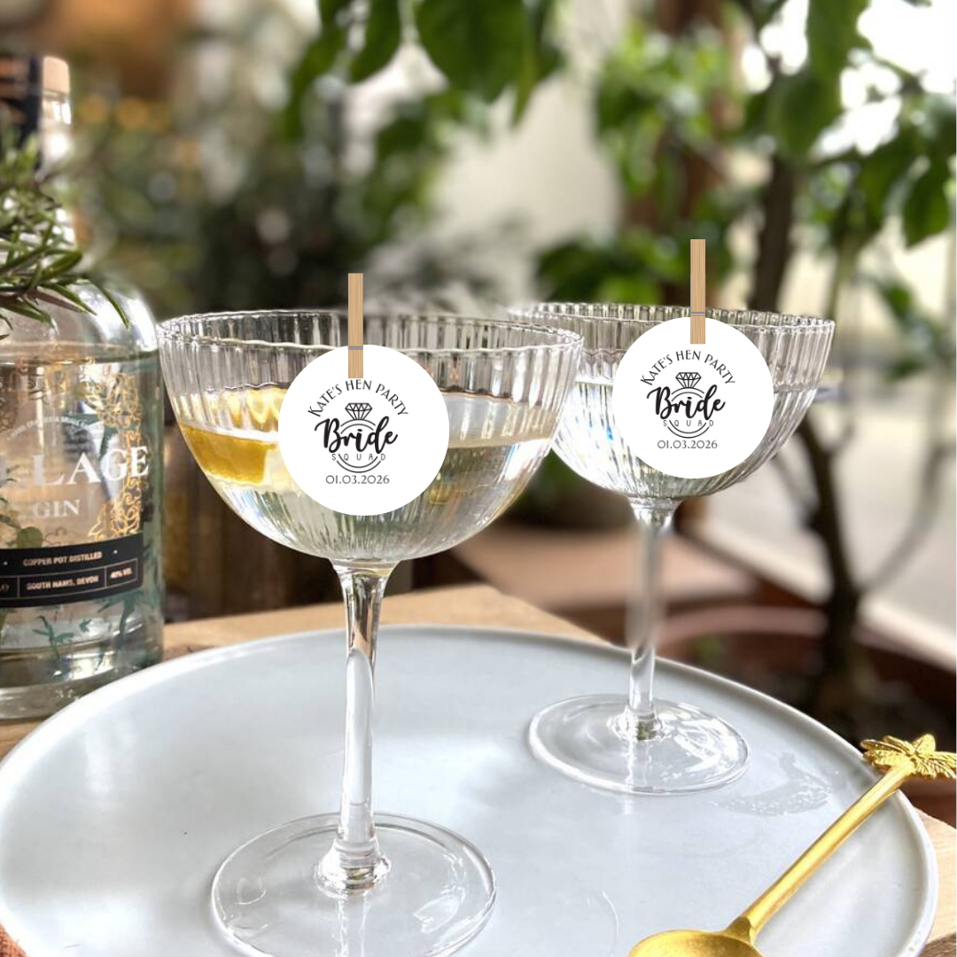 Personalised Hen Party Cupcake and Drinks Toppers