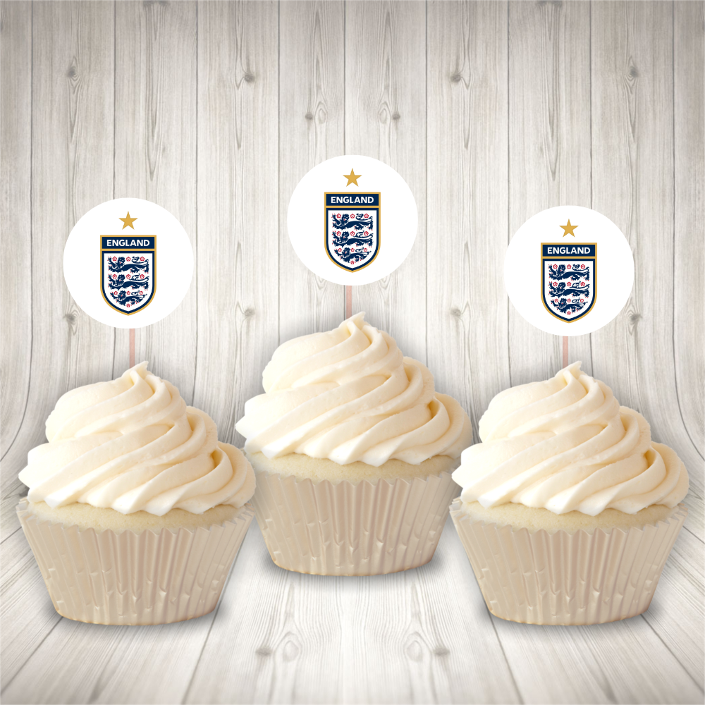 England Cupcake Toppers on Picks