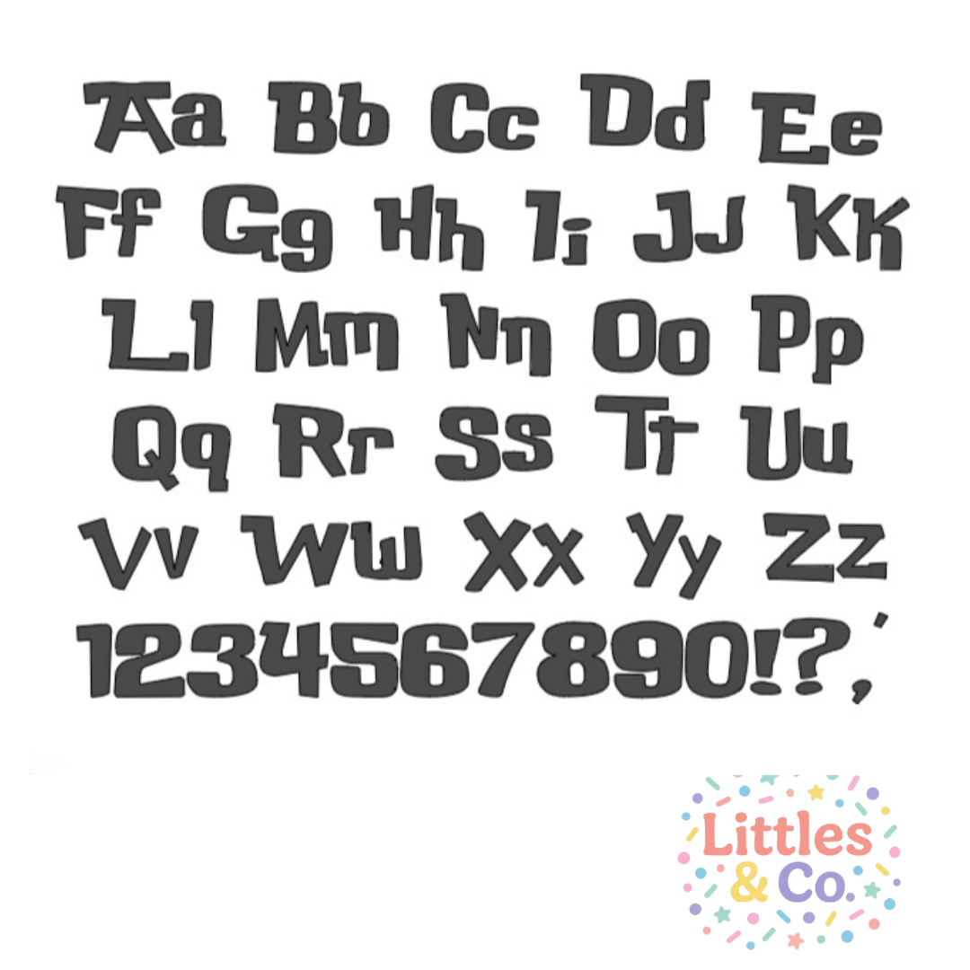 Stitch Font Double Layer Cake Topper or Cake Charm