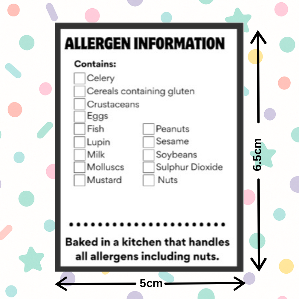 Allergen Labels 5cm x 6.5cm