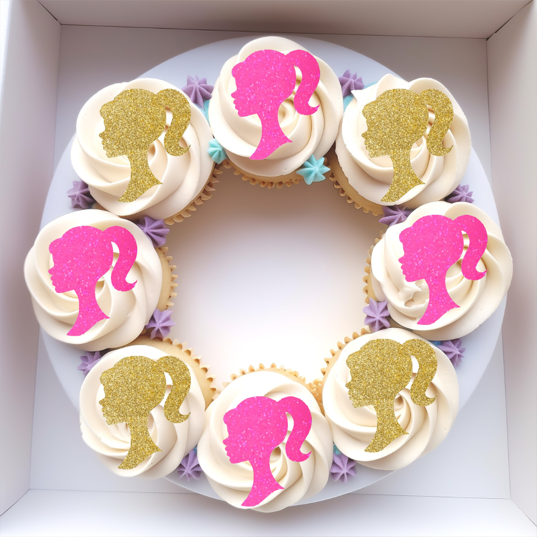 Fashion Doll Head Cupcake Charm