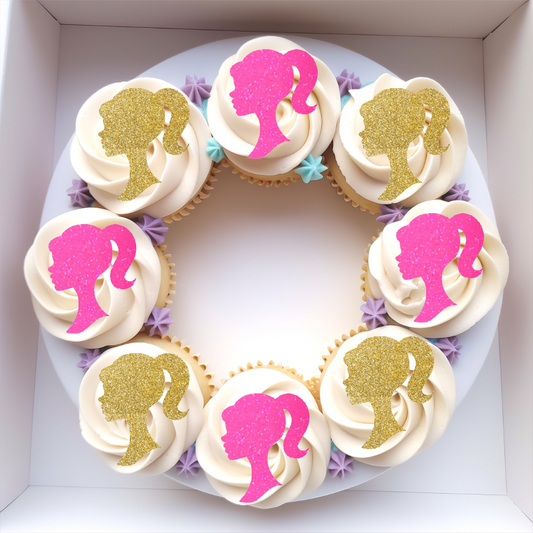 Fashion Doll Head Cupcake Charm