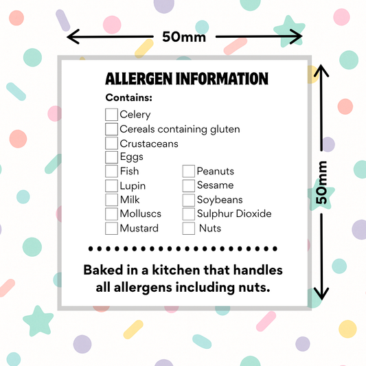 Allergen Labels 5cm x 5cm