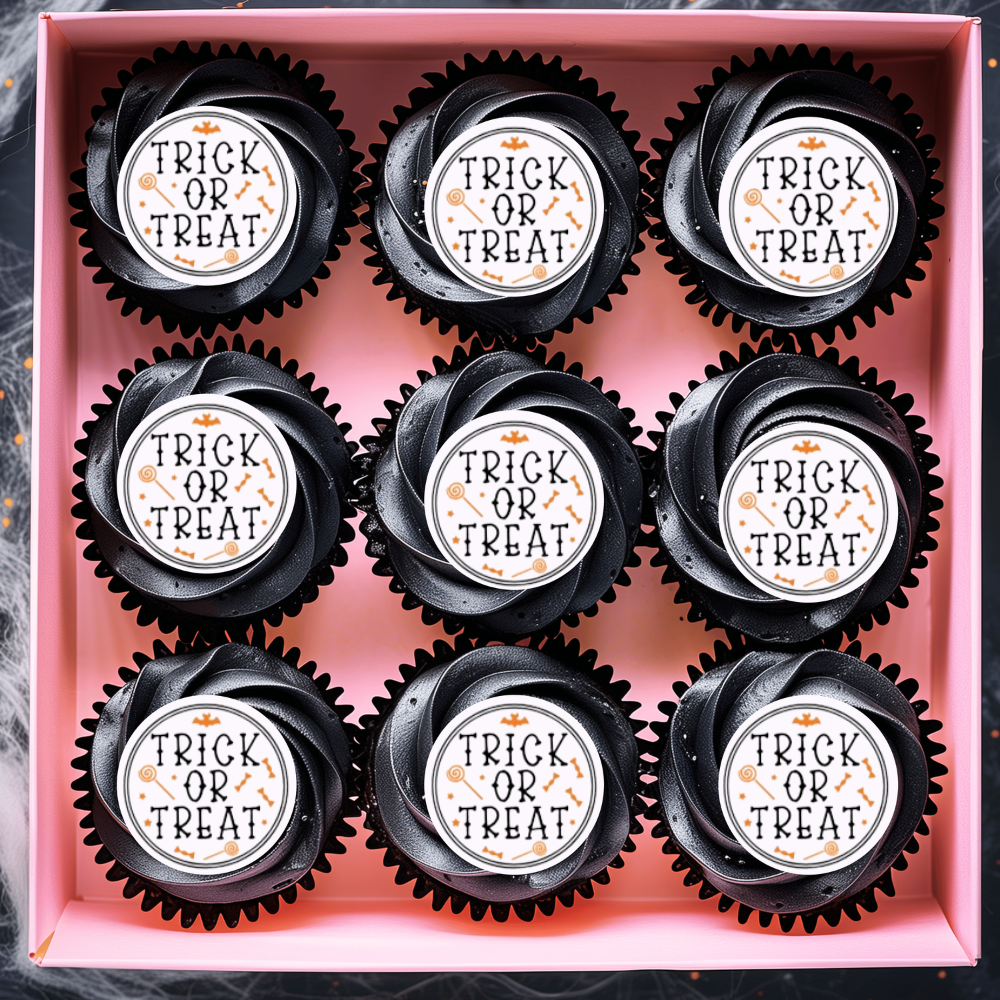 Trick or Treat Halloween Edible Cupcake Toppers