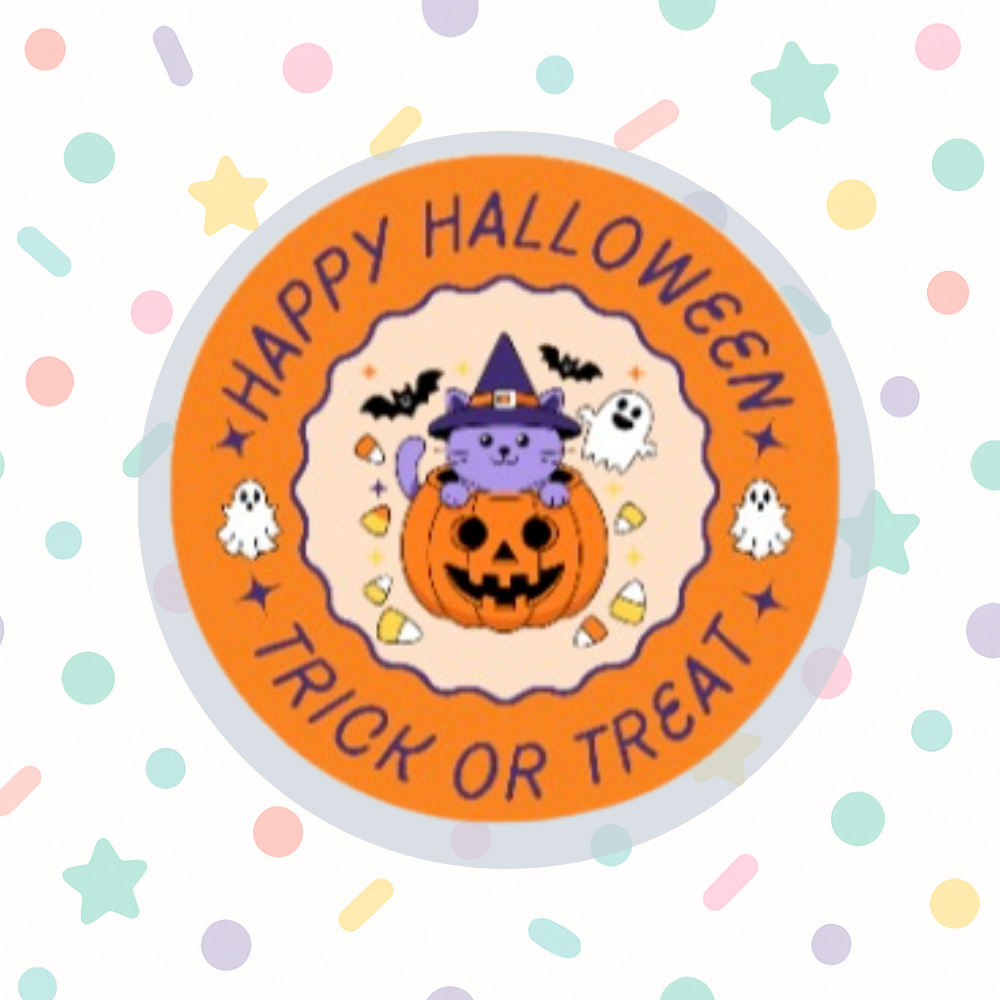 Cute Trick or Treat Halloween Stickers