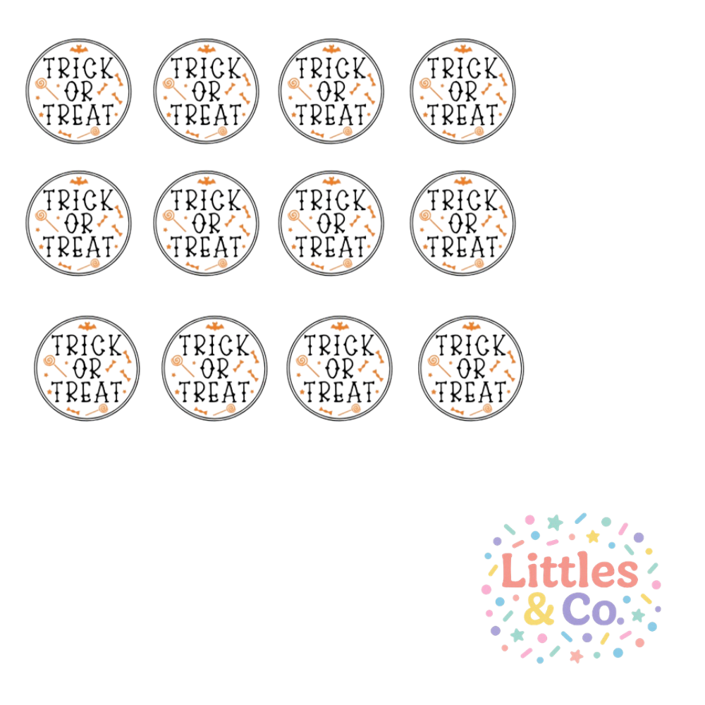 Trick or Treat Halloween Edible Cupcake Toppers