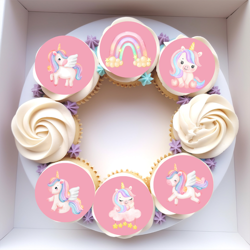 Unicorn Edible Cupcake Toppers