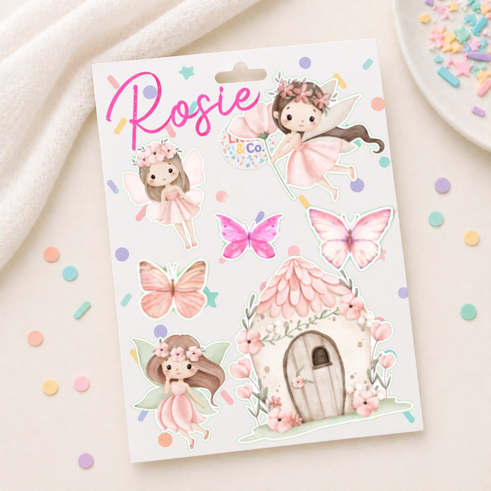 Fairy Cake Topper Set - Fairies and Butterflies