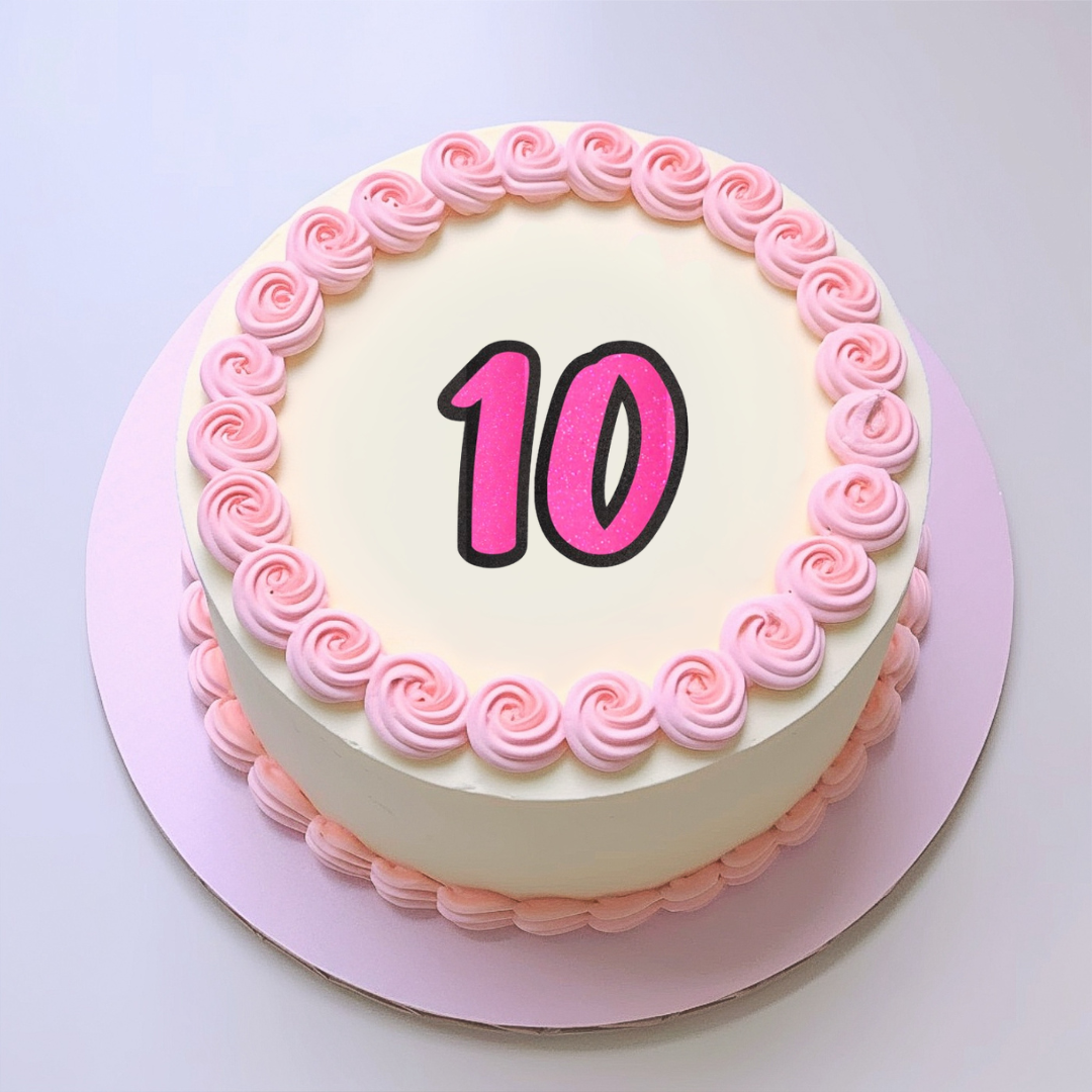 Double Layer Number Cake Topper or Charm