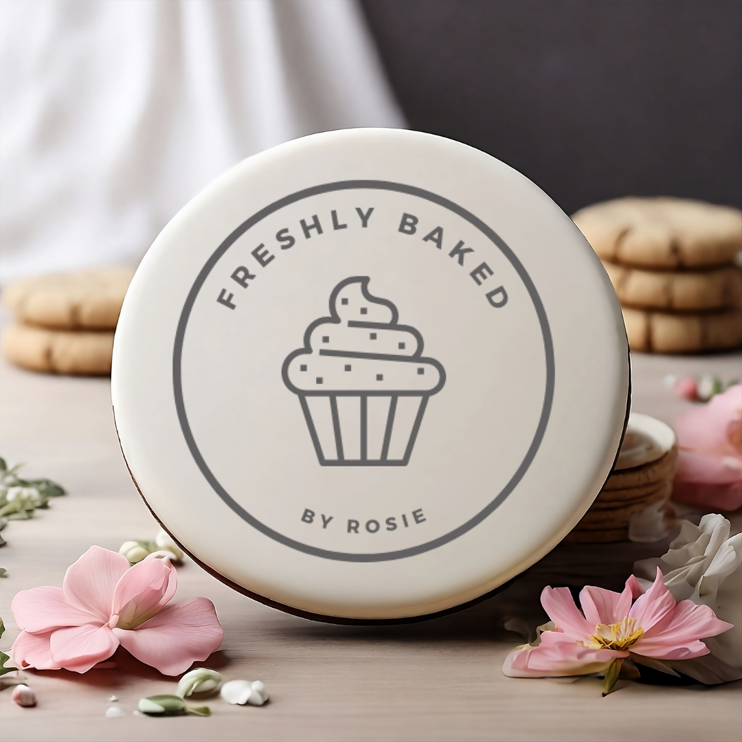 Personalised Freshly Baked By Edible Cupcake Toppers