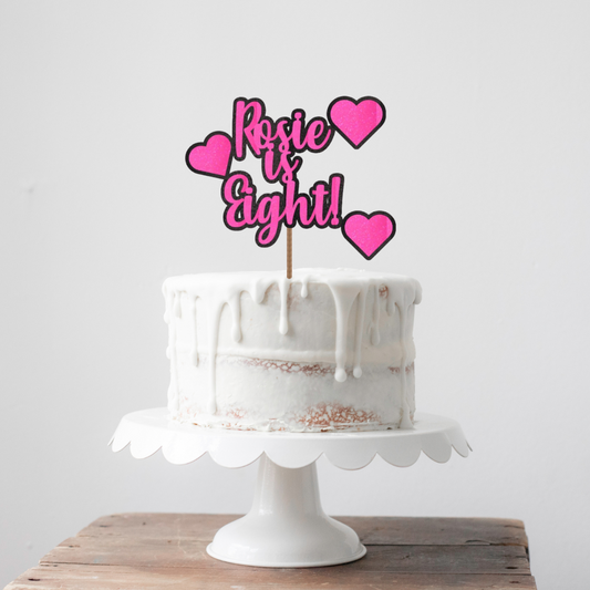 Heart Cake Topper Double Layer