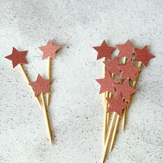Mini Star Cupcake Toppers