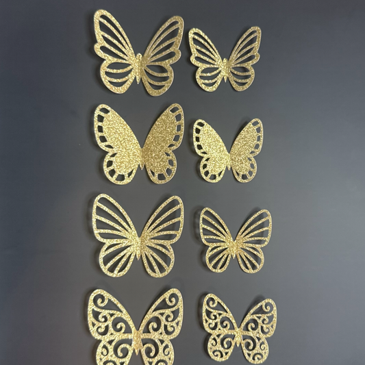 Butterflies Cake and Cupcake Topper