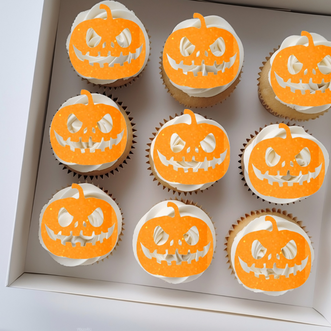 Glitter Pumpkin Cake Topper