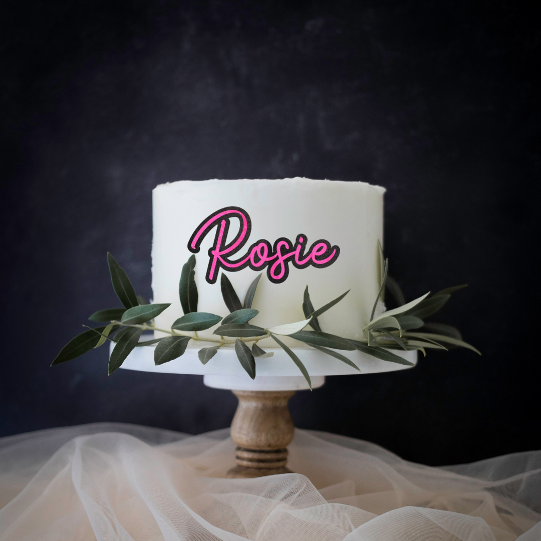 Double Layer Custom Name Cake Charm