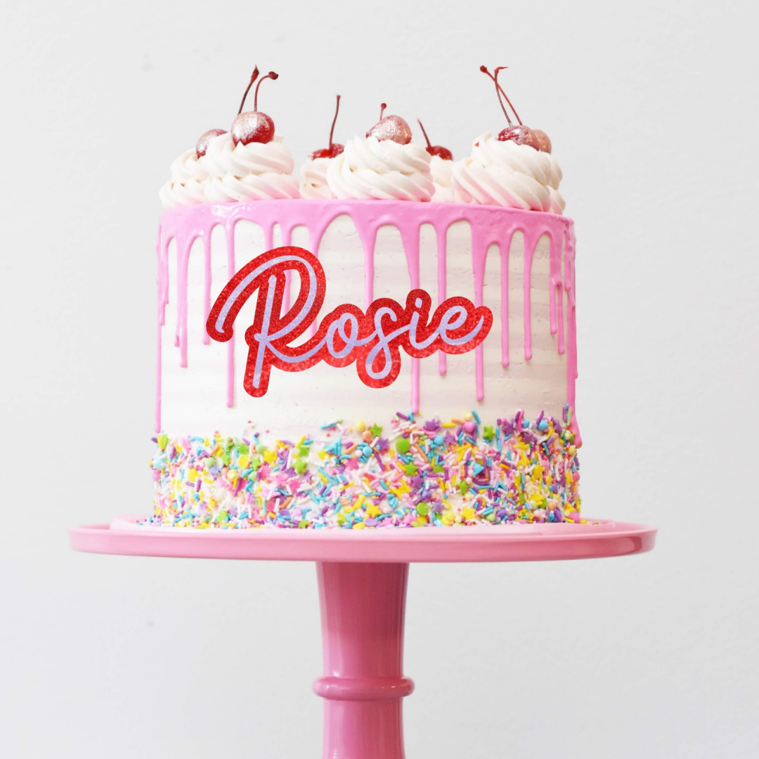 Double Layer Custom Name Cake Charm